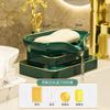 Light Luxury Soap Box Soap Box Drain Shelf Decoration Perforation-free High-end Bathroom Household Ceramic Soap Dish