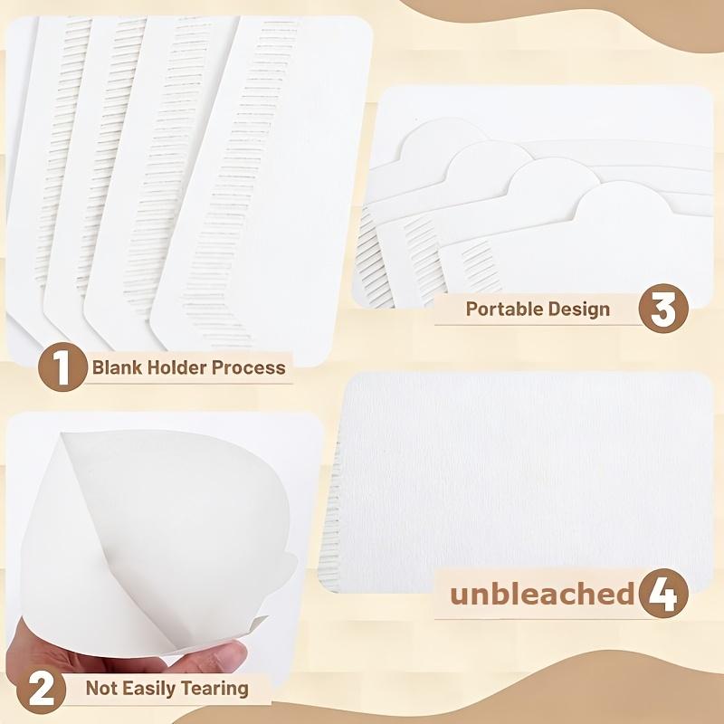 100Pcs White/Brown Kraft Paper Fan-Shaped Coffee Paper Filters for 2-4 Cups Pour Over Dripper