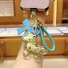 Zhou Family Gold Bowknot Keychain & Bag Charm - Creative National Style Gift