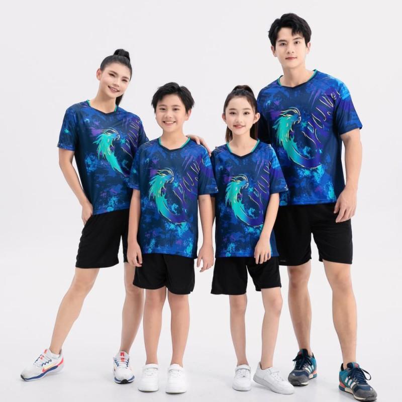 Customizable Unisex Badminton Table Tennis Volleyball Training Uniform Set Kids Adults Sportswear