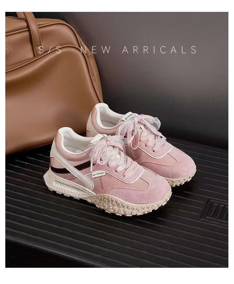 

Women s shoes 2025 spring new breathable wear-resistant non-slip platform casual fashion female student sports shoes dad shoes female 35