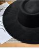 British Style Faux Wool Fedora Hat for Women - Autumn/Winter Hepburn Look with Small Face Effect and Dented Top