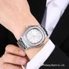 Men's Multifunctional Waterproof Quartz Watch with Steel Band and Luminous Display