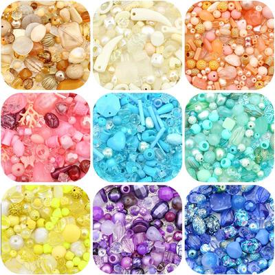30g/bag Acrylic Colorful Beads For DIY Necklace Bracelet Earrings Jewelry Making Craft Accessories