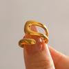 Stainless Steel Geometry Rings for Men Women Two Color Waterproof Open Punk Charms Rings Luxury Jewelry Gifts 2025 New