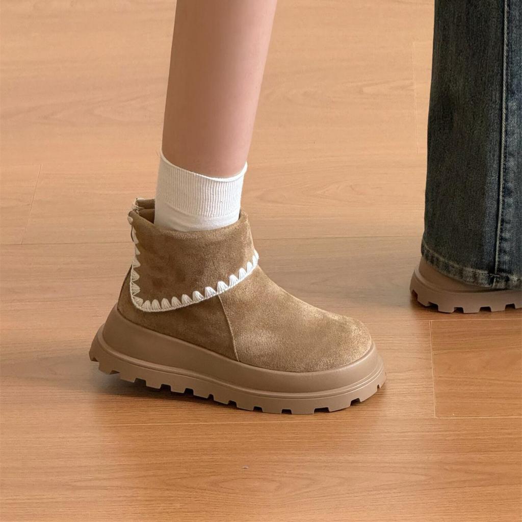 Velvet version~ Huge good-looking thick-soled Boken short boots for women's 2025 autumn and winter new small Maillard Martin boots