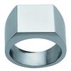 Men's Steel Signet Ring 'Charles' - 13x12 Mm