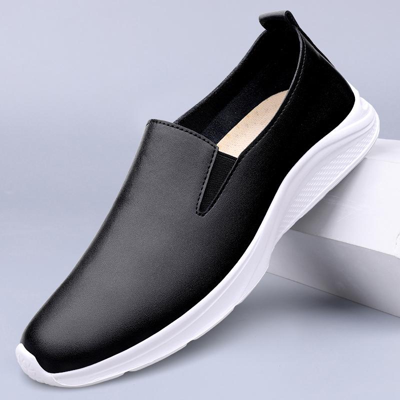 Simple Comfy Mens Loafers Real Leather Casual Shoes Fashion Men Boat Shoes Fashion Brand — фото 5