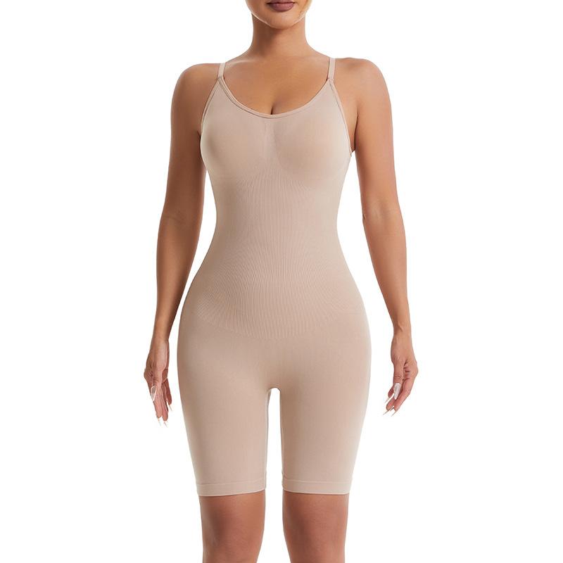 Adjustable Strap Full Body Shaper Bodysuit with Built-in Bra for Women Tummy Control