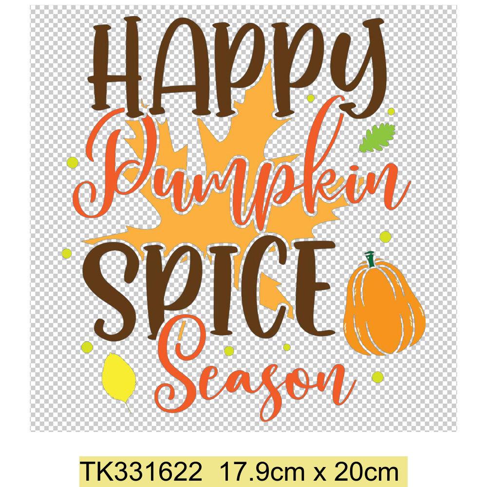 Thanksgiving Iron on Transfers Patches Hello Fall Vinyl Heat Transfers Patches Decals Autumn Design Heat Transfer Stickers