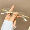 Fashionable Retro Glasses for Women Frameless Anti Blue Light Reading Glasses Ultra Light Eye Protection Reading Eyewear