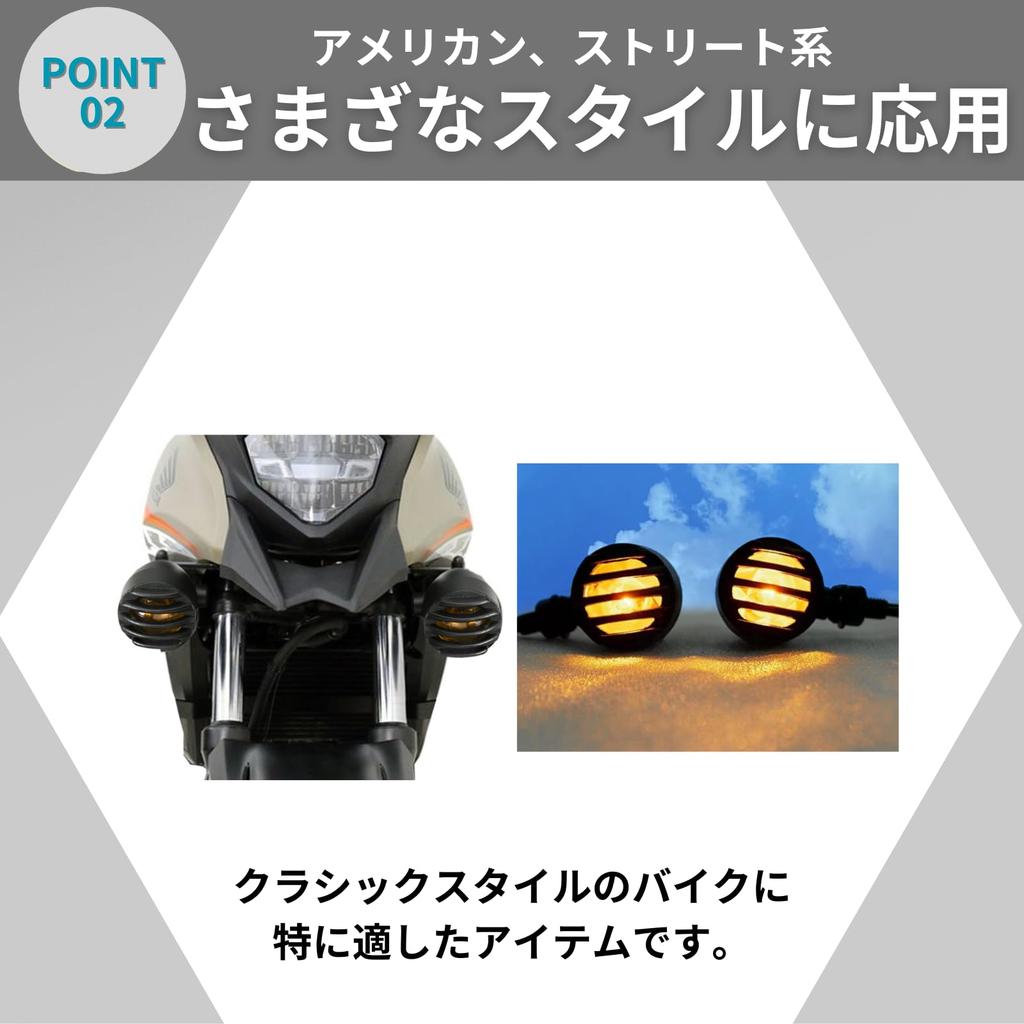 KOCOLO Motorcycle Turn Signal Set of Billet Bullet Birdcage, Black, 4,