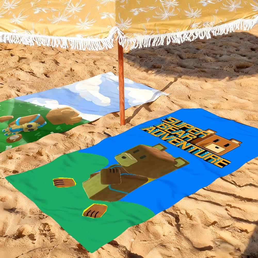 Spiel S-Superbär A-Abenteuer Handtuch Trocknen Badetuch Anwendbar Für Leichtes Schwimmen Camping Yoga Strand Aus