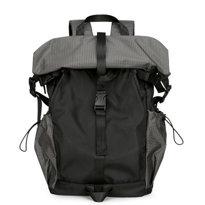 Men's Backpack with Folding and Rolled-up Mouth, Trendy and Fashionable Workwear, Functional Style, Travel and Casual
