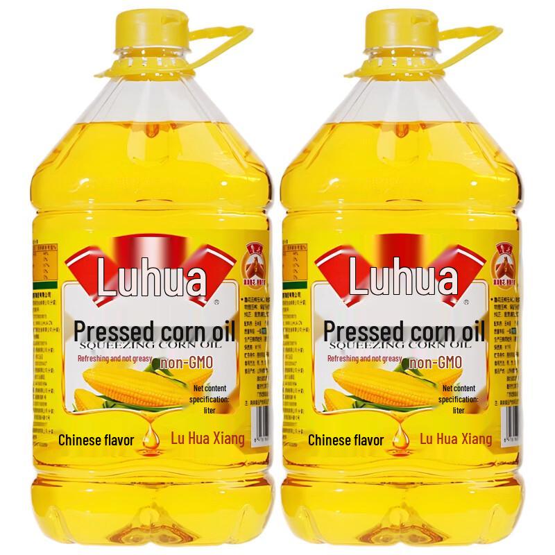 Luhua Non-GMO Expeller Pressed Corn Oil, 2x5L