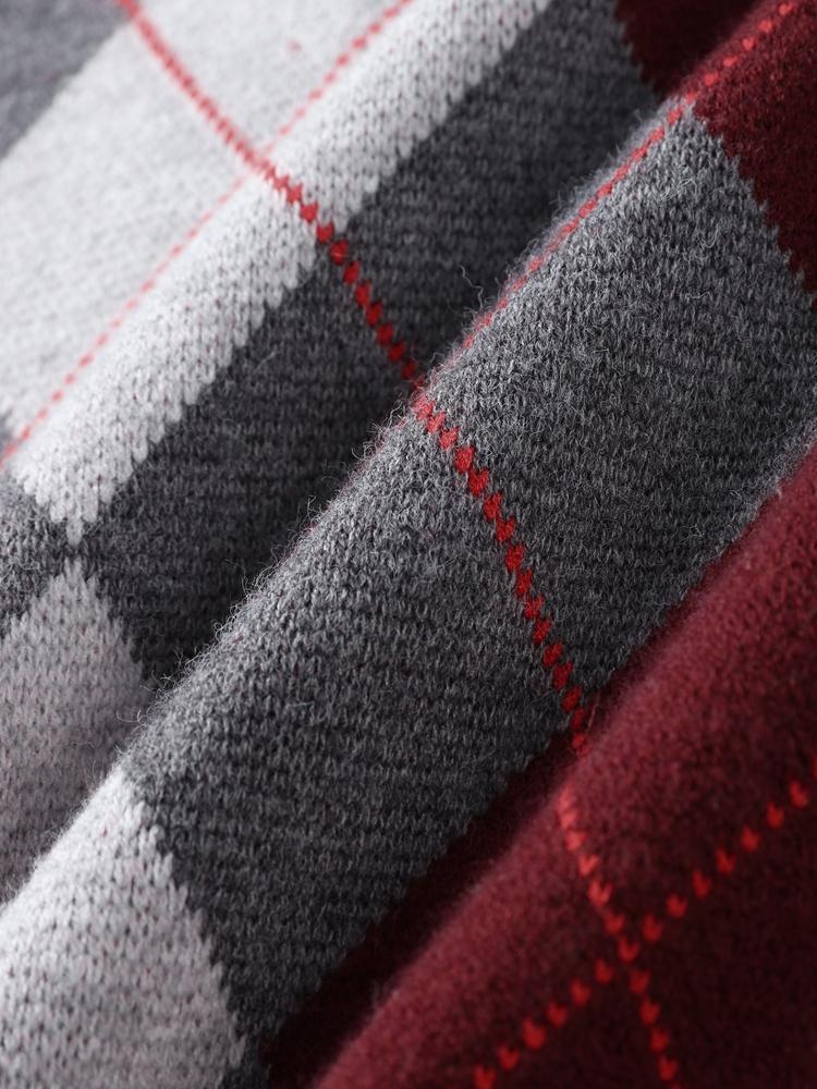 Women's Diamond Patterned Jacquard Knitted Round Neck Sweater Women's Warm and Fashionable Winter Round Neck Pullover 2025