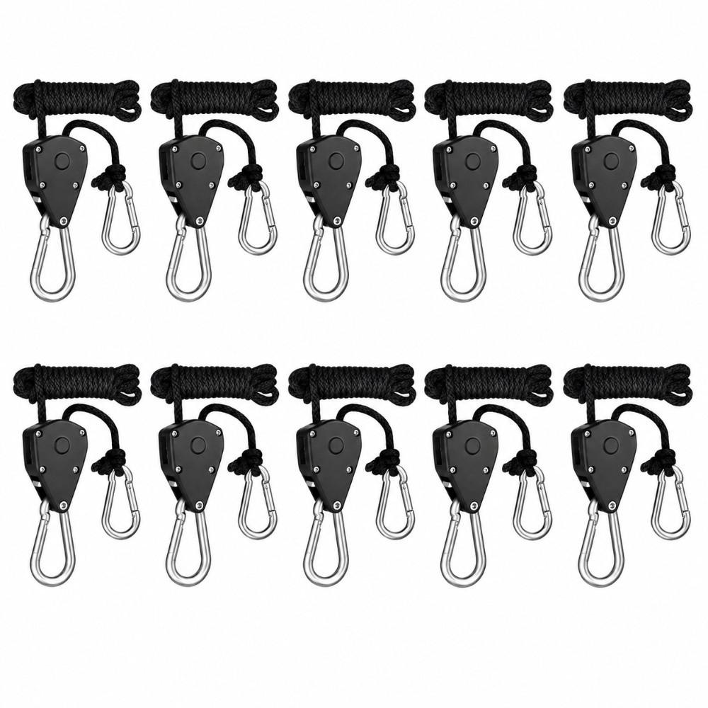 10 Pcs Nylon with Aluminum Handles Adjustable Rope Hangers Flexible Cord Hooks Hanging Equipment