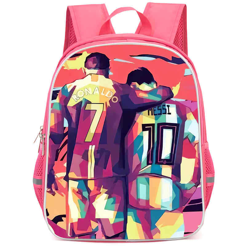 Cr7 Rucksack Hochauflösender Druck Große Kapazität Multifunktion Reißverschluss Oxford Rückenschutz Leichter Rucksack