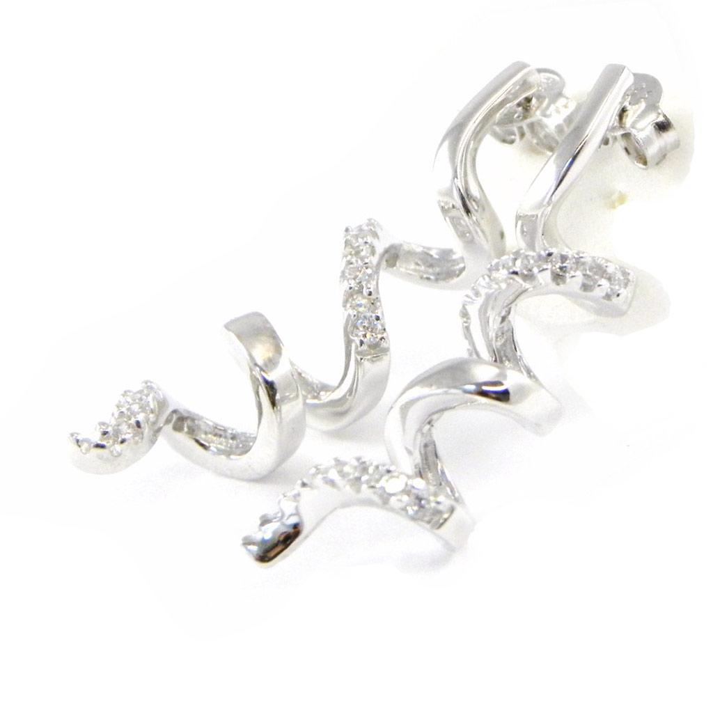 Les Trésors De Lily [F6170] - Silver Earrings 'Déesse' Silver White (rhodium-plated) - 30x10 Mm