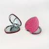 1PC Heart Shape Loose Powder Double Sided Makeup Mirror Portable for Birthday Wedding