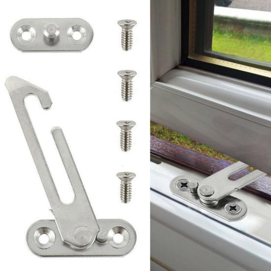 Stainless Steel Security Window Catch Restrictor Home Kids Children Safety Lock