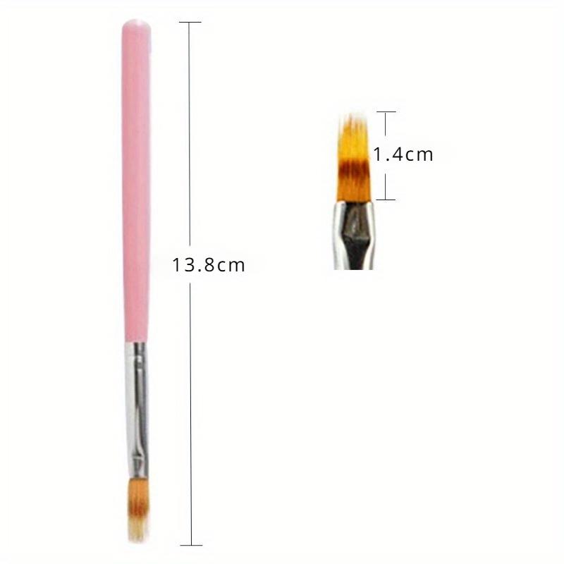 

1pcs Nail Art Brush Gel Acrylic Brush for Nail Art Ombre Soft Gradient Brush for Manicure Nail Polish Drawing Painting Decor Pen розовый