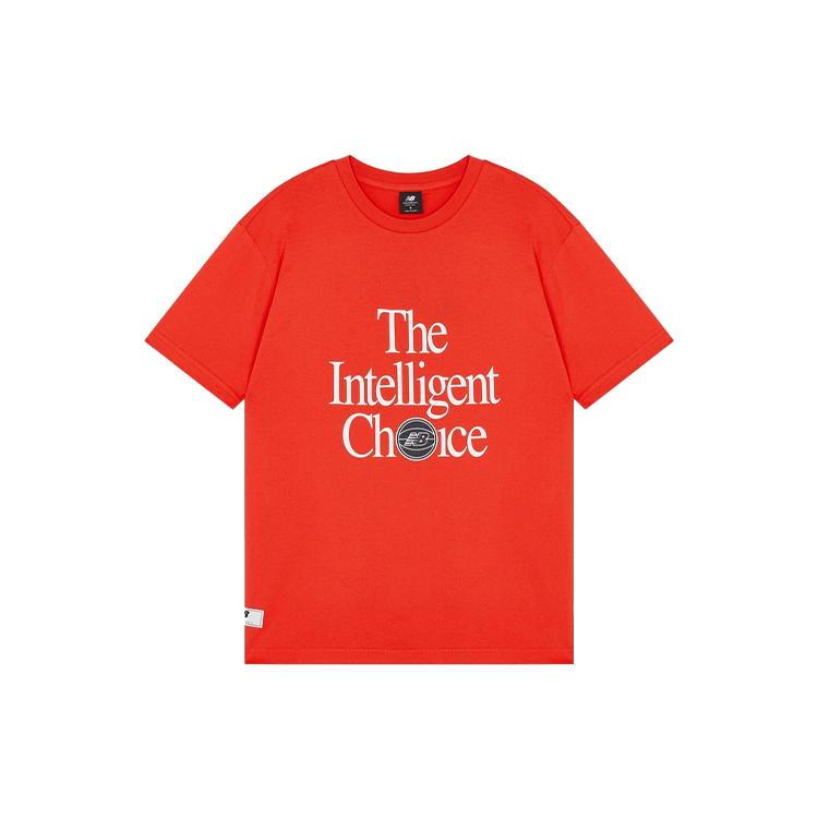 New Balance T Shirts Men s Red Crew Neck Straight Fit MT13586-ENR M