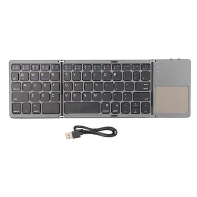 3 Folding Keyboard with Touchpad 63 Keys 10m Connection USB Charging Wireless Keyboard for