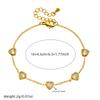 Gold Plated Heart Cubic Zirconia Jewelry Set Necklace Bracelet Earrings
