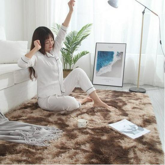 Nordic Tie-Dye Non-Slip Plush Carpet for Living Room & Bedroom - Children's Sofa Rug