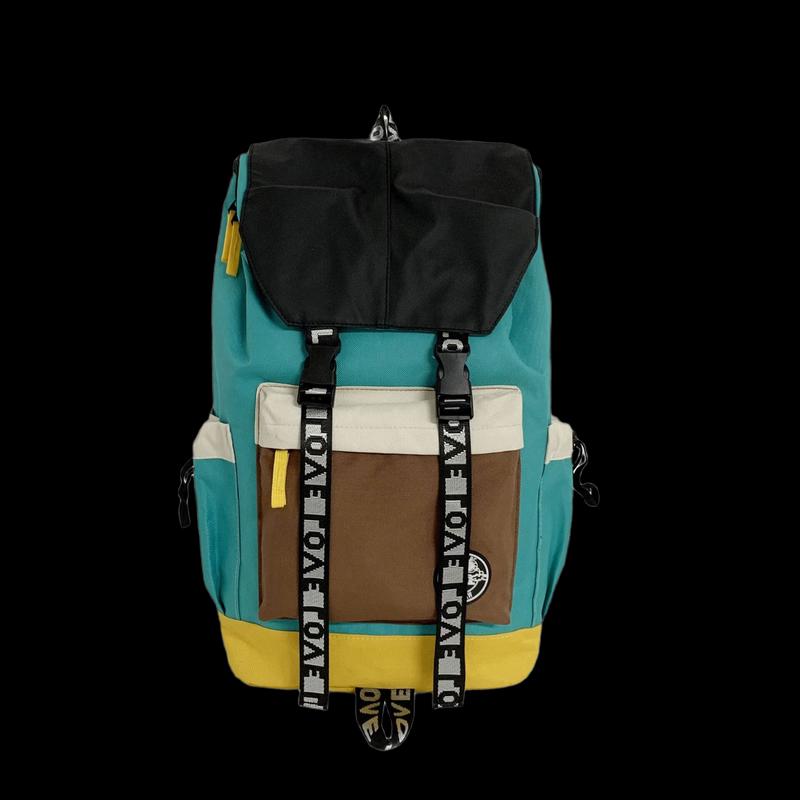 Li Shen Fashion Color Block Backpack