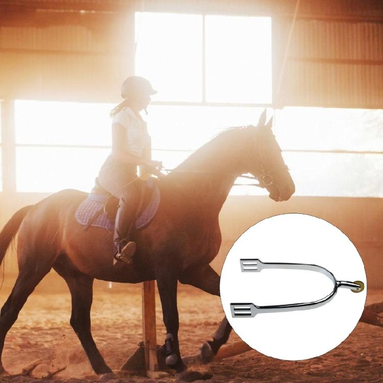 Premium Zincs Alloys English Spurs 30mm Neck Chrome Plated for Superior Control in Equestrians Activity