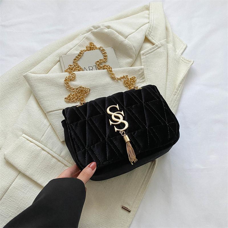 Retro Commuter Niche Women s Bag Casual One-shoulder Bag чёрный