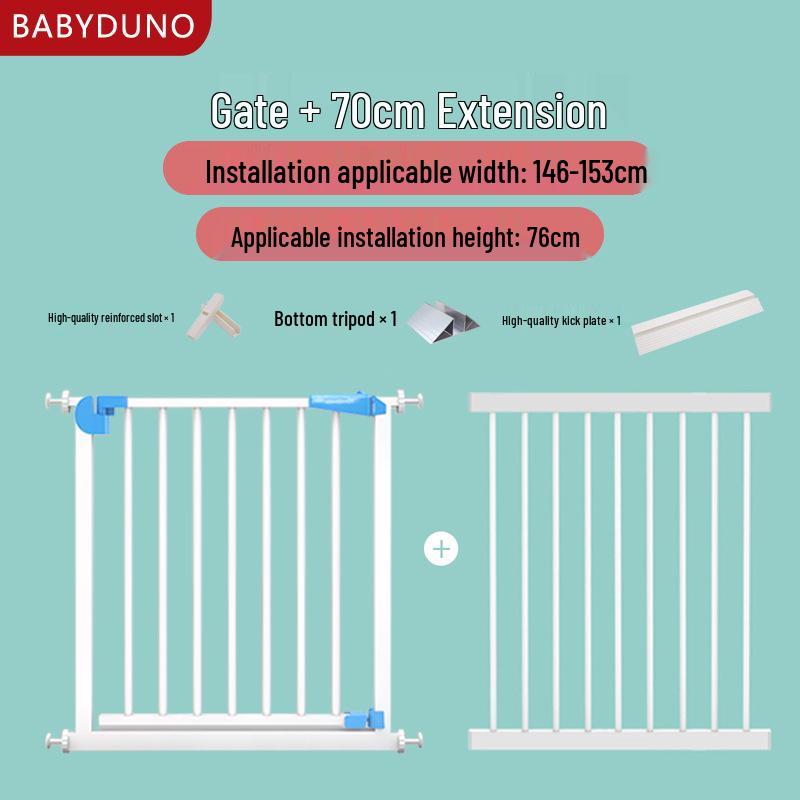 Child & Pet Safety Gate: No-Drill Stair & Door Guard Fence