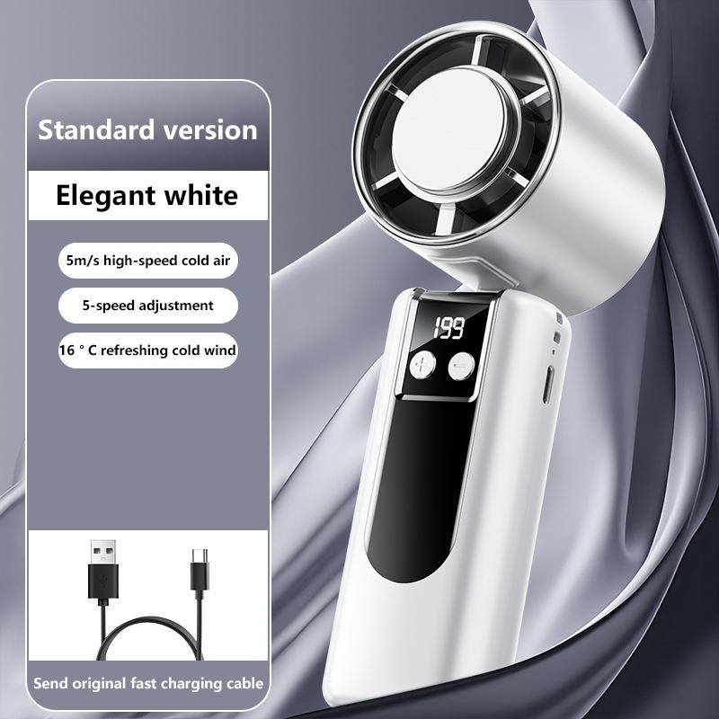 199-speed High-speed Cooling Fan Usb Charging Digital Display Large Wind Turbine Handheld Portable Fan Mini Cooling Fan 2026 Hot
