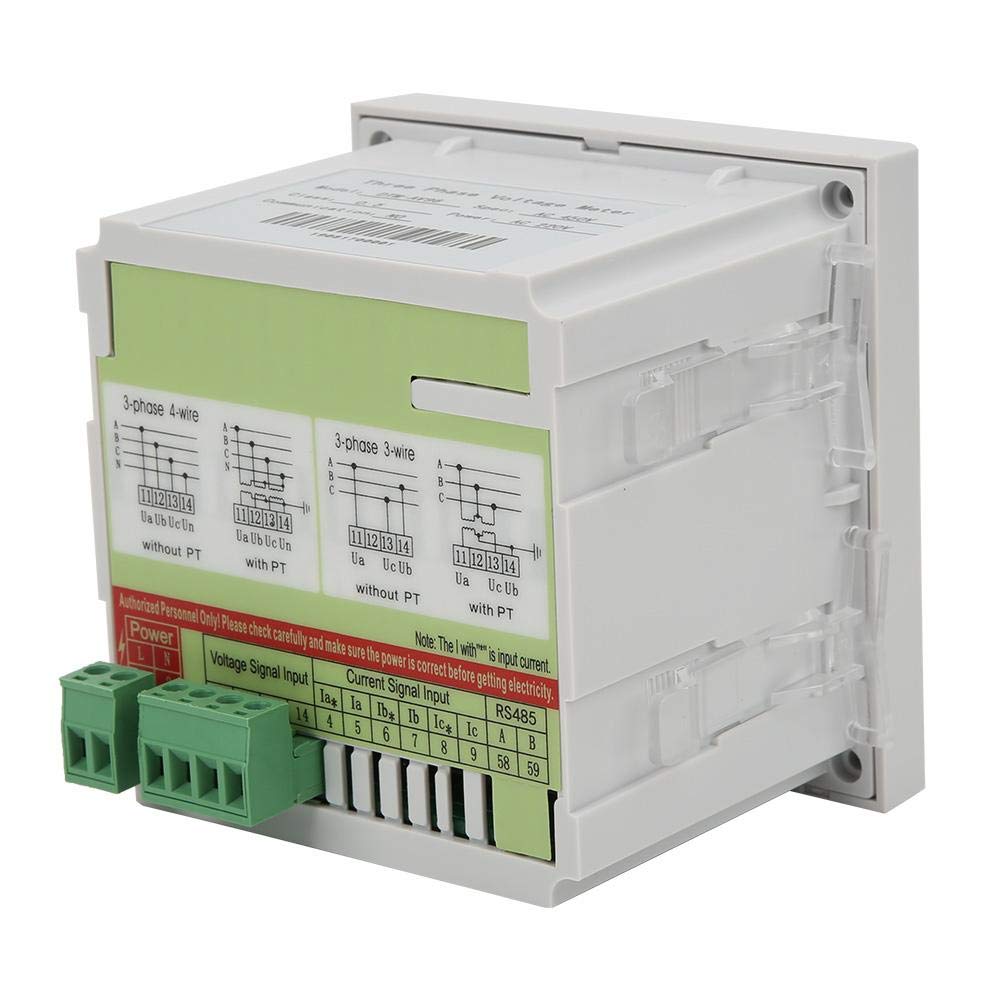 3 Phasen Spannungsmesser AC 450V, DTM-AV96 Digitales Voltmeter 1999 LED-Anzeigefeld Programmierbarer Spannungs-Strom-Frequenz-Tester