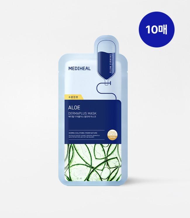 Derma Plus Aloe Mask 10 Sheets [Moisture Soothing]
