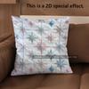 2D Bohemian Hummingbird Floral Throw Pillow Covers Pattern Cushion Cover Suitable For Sofa Bedroom Car Pillow Cover