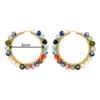 Crystal Earring For Women Boho Jewelry Trendy Natural Stone Pearl Jewellery Bohemian Ear Ring Gold Circle Hoop Earrings