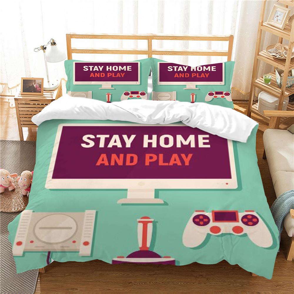 Bedding Set Bedclothes Home Decor 3D Gamer Printing Duvet Cover Polyester Soft Quilt Covers Student Dormitory Bed