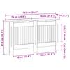 Radiator Cover High Gloss White 152 x 19 x 81.5 cm