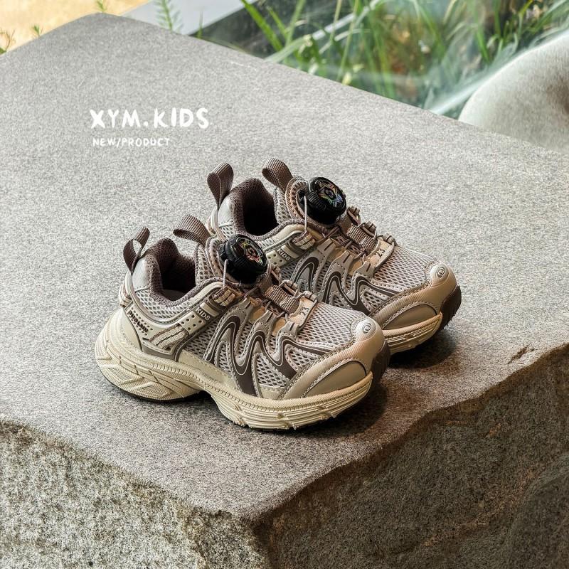 Youth Style Shoes Kids Rotating Buckle Sneakers Boys Girls Outdoor Sport Shoes Lightweight Breathable Casual Running