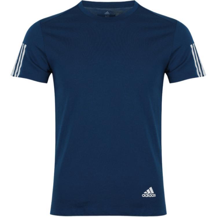 adidas Run It Tee Soft Sports Round Neck Short Sleeve  Blue  Men s EC3709 M