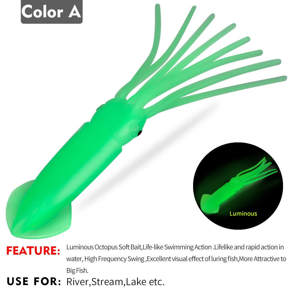 

Поддельная приманка для глубоководного осьминога, Дополнительная приманка Luminous Path, Мягкая приманка для кальмара, Морская рыбалка с лодки, Дрэг-рыбалка, Биомиметическая силиконовая приманка 18cm