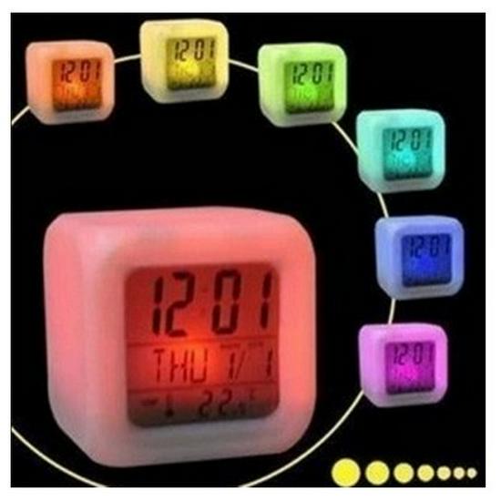 Color-Changing Four-Sided Mood Alarm Clock with Perpetual Calendar