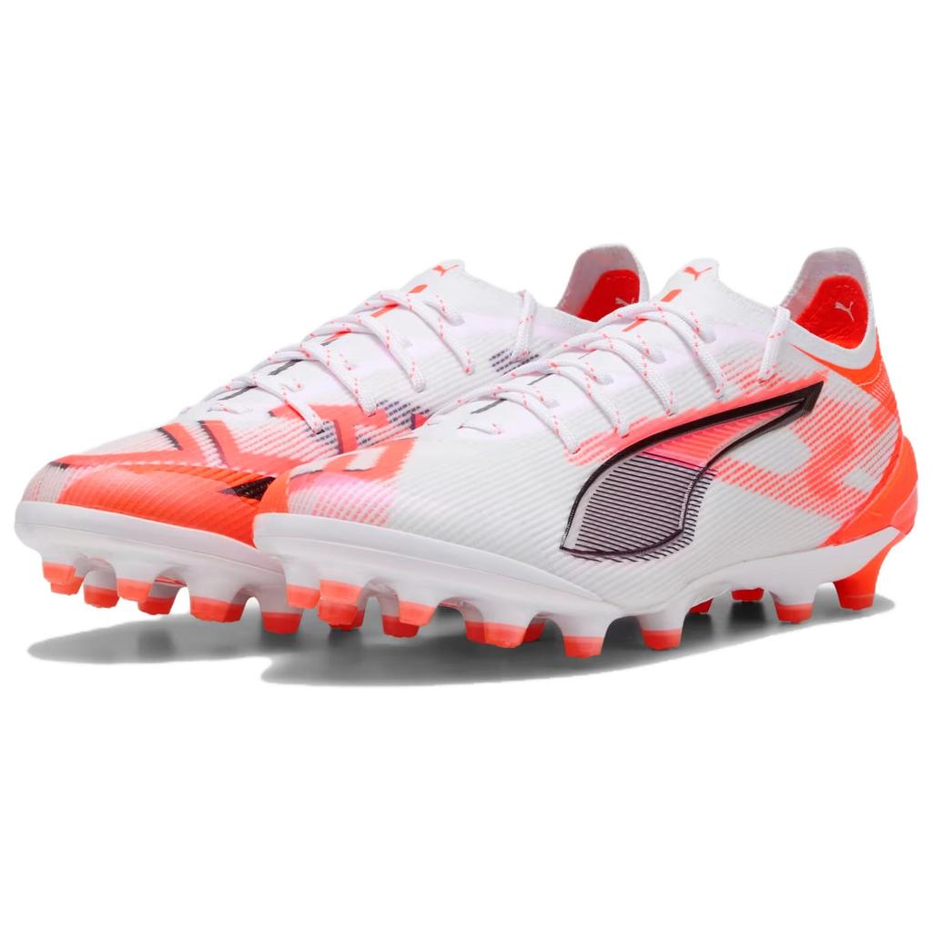 Puma Ultra 5 Ultimate Fashion Comfortable Ag (Rubber Short Studs) Soccer Shoes Women Soccer Shoes White Red 108340-01