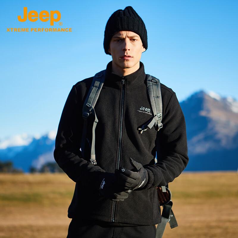 JEEP Men's Outdoor Casual Warm Fleece Jacket