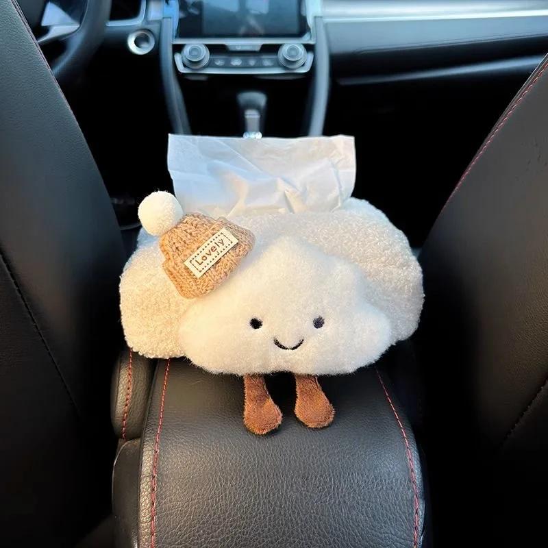 Creative Car Mounted Tissue Box Armrest Organizer Seated Drawer Box Hanging Bag - Automobile Interior Decorative Accessory