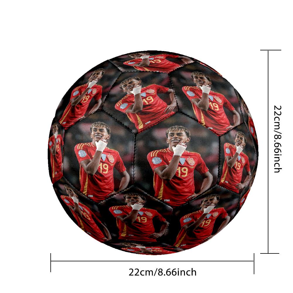 Lamine Yamal 19 Soccer Stars Size 5 Soccer Ball Machine Sewn Indoor/Outdoor Training and Matches Surprise Collection Gift