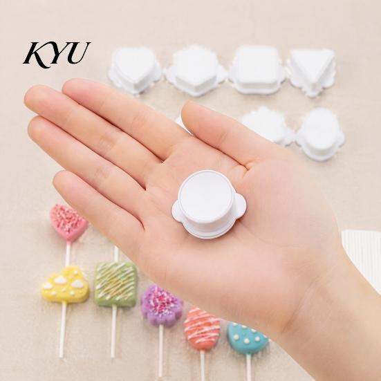 Parent Child Craft Activity Supplies 10PCS Cake Pop Mold Set, Heart/Cloud/Star/Square/Round Shape, PLA Press-forming Baking Diy Dessert Press